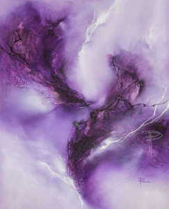 Art abstrait violet